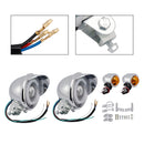 #D17 Headlight Lamp Spotlight Universal Coler Switch Fits Chrome For Motorcycle