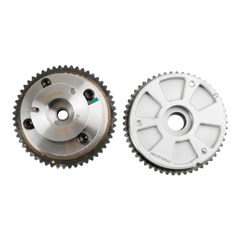 2018-2021 Kona 2.0L WITHOUT Turbocharged Engine Exhaust & Intake CVVT Camshaft Gear Sprocket 243502E700 243702E020