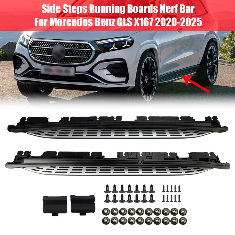 Side Steps Running Boards Nerf Bar For Mercedes GLS X167 2020-2025
Left + Right Running Board Side Step For Mercedes GLS X167 2020-2025
