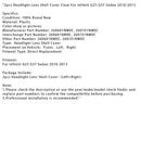 2pcs Headlight Lens Shell Cover Clear For Infiniti G25 G37 Sedan 2010-2013