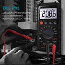 Digital Multimeter Tester Resistance with DC/AC Voltmeter; Measures Voltage Continuity Current Suitable for Household Electrical and Automotive Repairs and Diodes; Auto Range Switching 6000 Counts