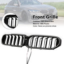 2021-2024 Fit BMW 5 Series G30 G38 Gloss Black Front Kidney Grille Double Slat