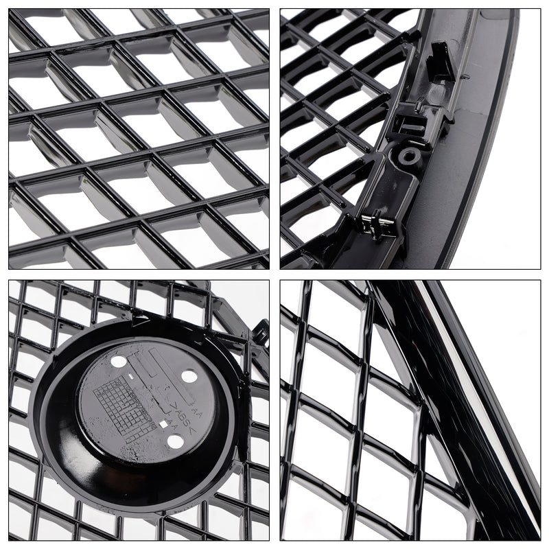 Gloss Black Front Bumper Grill Grille Fit Jaguar XJ 2010-2015