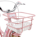 18" Child Bicycle Girls Bike with auxiliary wheels & Rack & Basket Pink