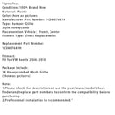 Front Lower Bumper Center Honeycombed Mesh Grille For VW Beetle 2006-2010