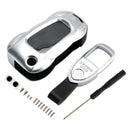 Audi A1 A3 S3 Leather Alloy Zinc Car Key Silvery Case Cover