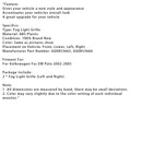 2PCS Front Lower Fog Light Cover Grille Grill Fit VW Polo 2002-2005