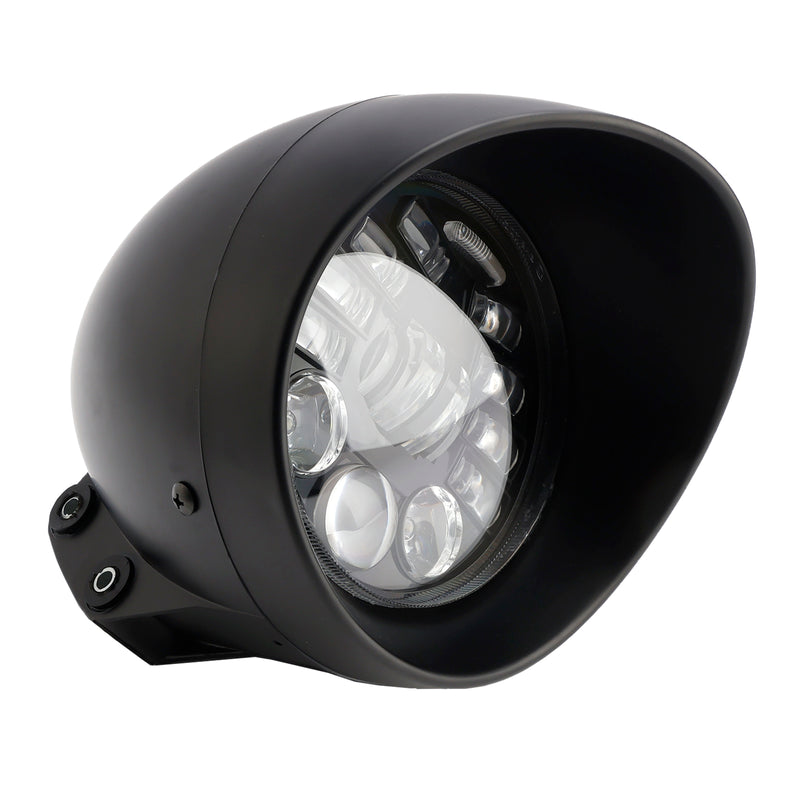 Multifunctional Beam Headlight Fog Lamp Custom Fits For Racer Bobber Chopper Chrome