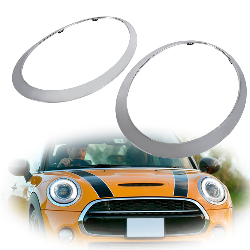 MINI JCW F55 F56 F57 2014-2021 L+R Headlight Tailight Cover Trim Chrome