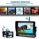 7" Display AHD 1080P Wireless 2CH Rear View Backup Camera Kit for Truck Trailer