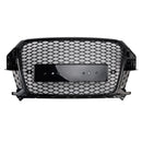 RSQ3 Style Front Honeycomb Mesh Grille Fit Audi Q3 2011-2015 Gloss Black