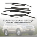 Toyota Land Cruiser FJ80 LX450 1991-1997 4pcs Door Glass Rubber Seal Moulding