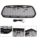 Matt Black Front Bumper Grill Grille Fit Ford Transit MK8 2015-2018 Raptor w/LED