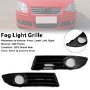 2PCS Fog Light Cover Grille Grill Fit VW Polo 9N3 GTI 2005-2009