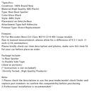 Gloss Black Rear Boot Spoiler For Mercedes-Benz CLS-Class W219 AMG Style 05-10