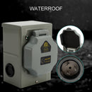 RV 50 Amp Power Inlet Box Outdoor Receptacle 3 Prong Locking Plug with LED Light