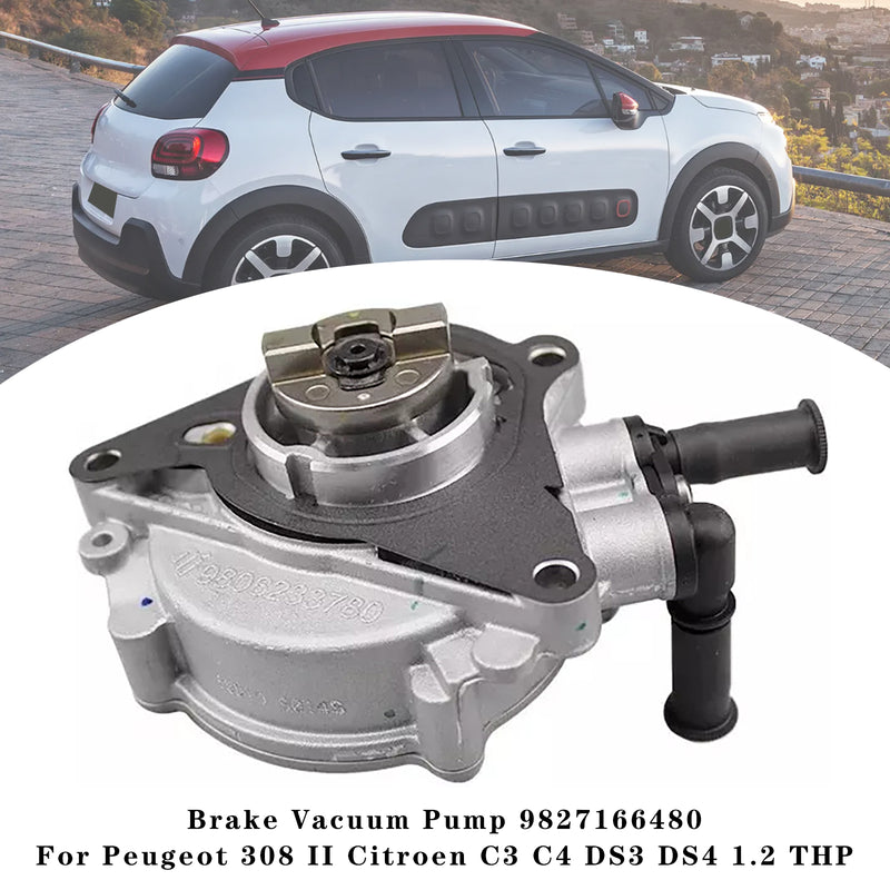 Brake Vacuum Pump 9827166480 For Peugeot 308 II Citroen C3 C4 DS3 DS4 1.2 THP