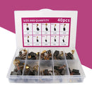 40Pcs 10 Sizes Electric Motor Carbon Brushes Replacement For Power Tool