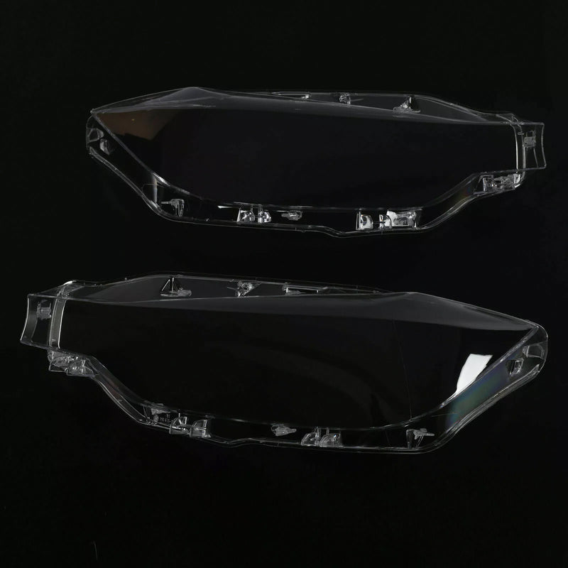 2PCS Xenon Headlight Headlamp Clear Lens Cover For BMW 3 Series F30 2016-2018