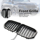 2019-2022 Fit BMW X7 G07 Double Slat Gloss Black Front Kidney Grill Grille