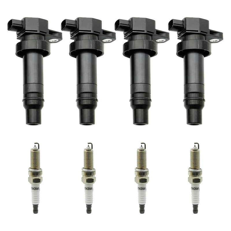 2012-2015 Hyundai Accent 1.6L L4 4X Ignition Coil +Spark Plug UF636