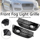 RSQ3 Style Honeycomb Front Fog Light Covers Fit Audi Q3 2013-2015 Gloss Black