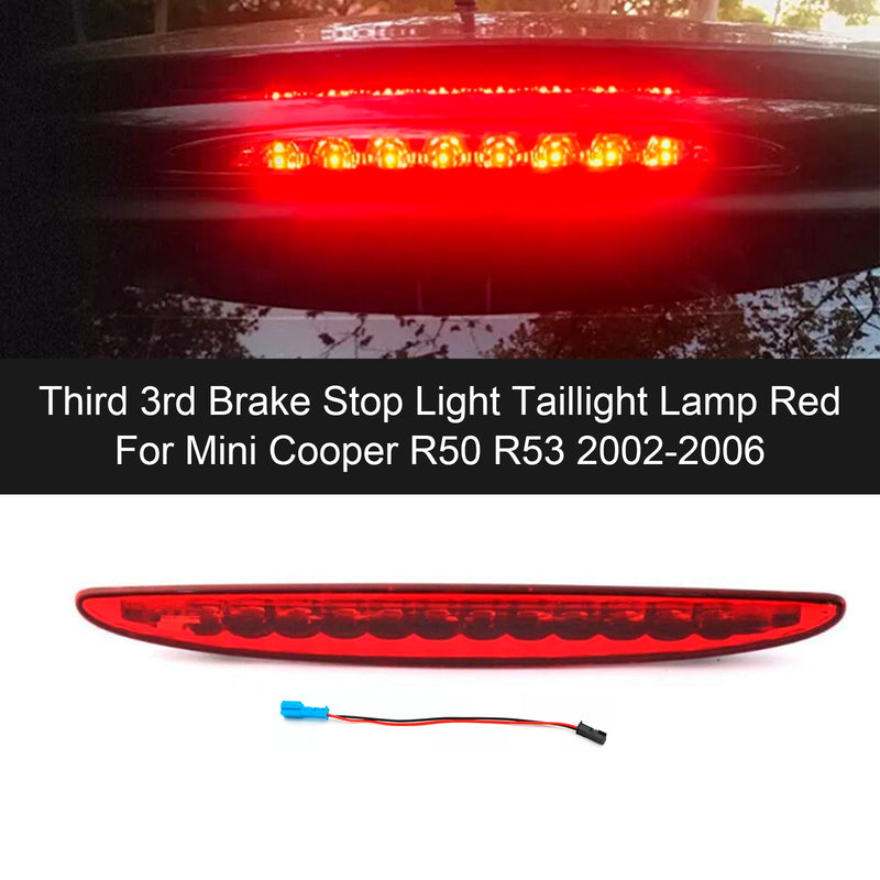 Third 3rd Brake Stop Light Taillight Lamp Red For Mini Cooper R50 R53 02-06