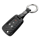 Leather Silicone Car Key Case Cover With Buckle For Chevrolet