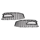 2PCS Bumper Fog Light Lamp Cover Grille Grill Fit Audi A4 S-line S4 2013-2015