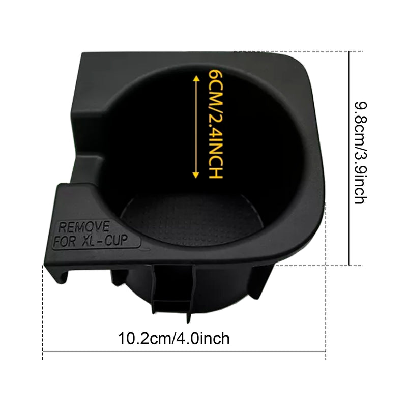 2PCS Right+Left Black Center Console Cup Holder Insert For Toyota Tacoma 05-17