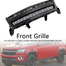 Matte Black Front Bumper Grille Grill Fit Chevy Colorado 2016-2020 W//LED