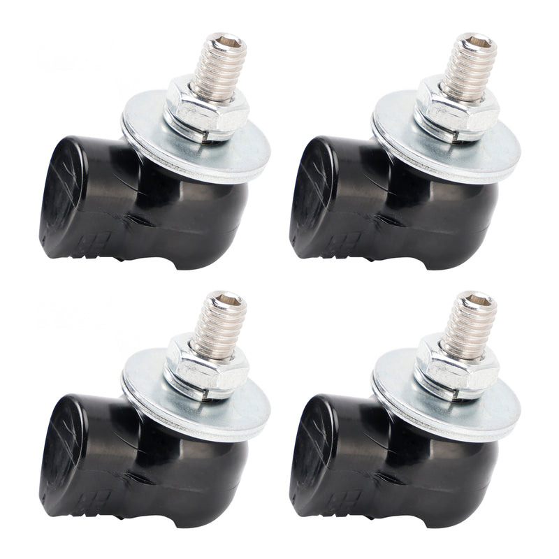 M6 Plastic Custom Head Skull License Plate Frame Screws Bolts Hardware Black X2