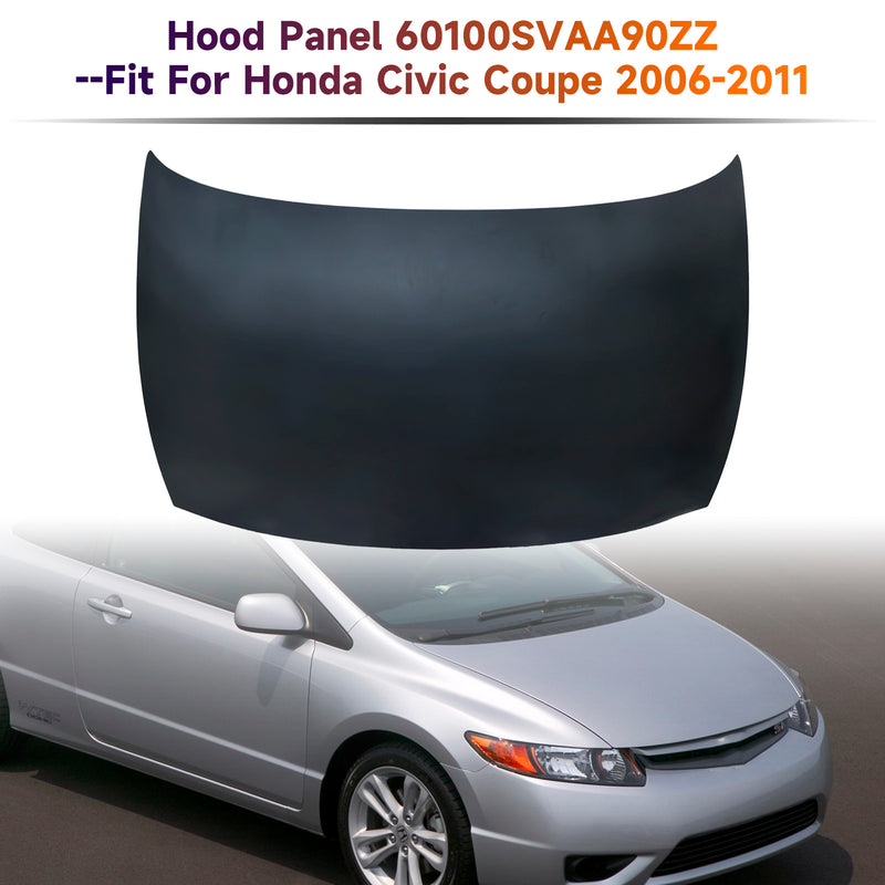 Primed Steel Hood Front Panel 60100SVAA90ZZ For Honda Civic Coupe 2006-2011