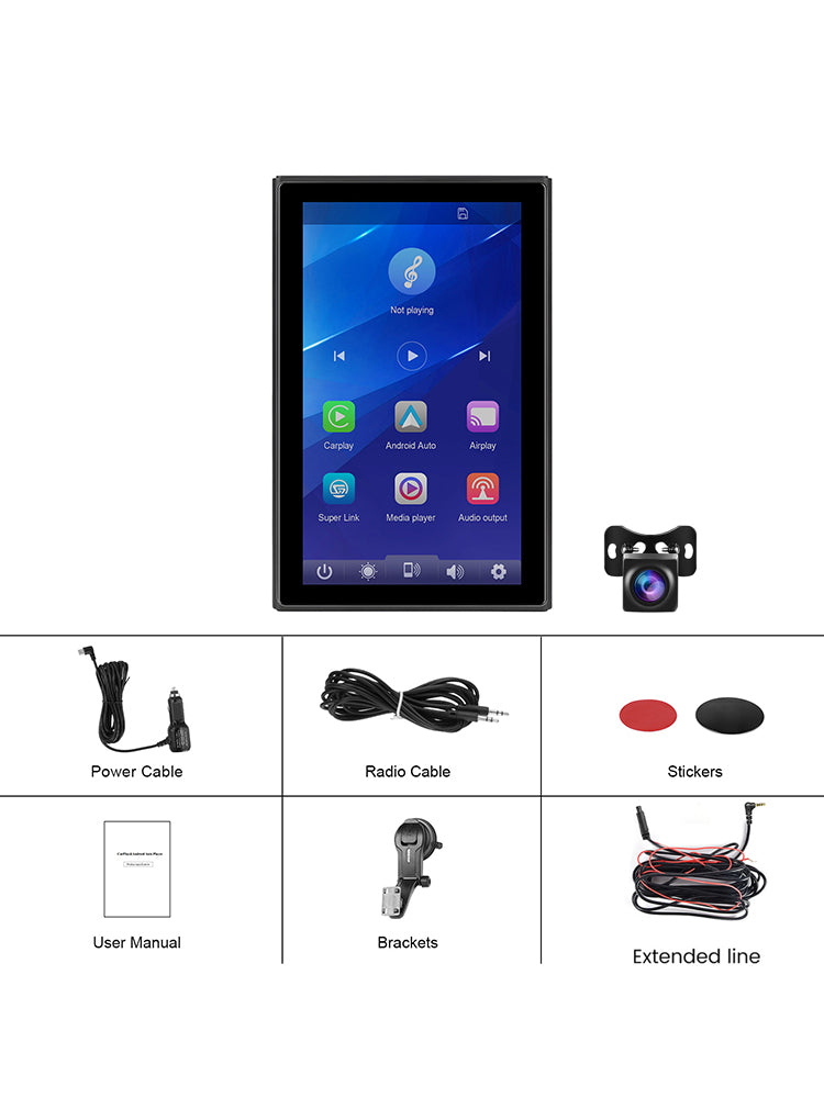 7-inch Full Touch Screen Apple CarPlay Horizontal Vertical Switching AHD Camera