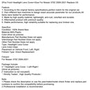 2Pcs Front Headlight Lens Cover For Nissan 370Z 2009-2021 Replace US