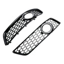 Audi A3 8P 2009-2013 Honeycomb Bumper Front Fog Light Grille Grill Cover