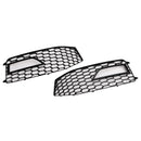 2PCS Bumper Fog Light Lamp Cover Grille Grill Fit Audi A4 S-line S4 2013-2015