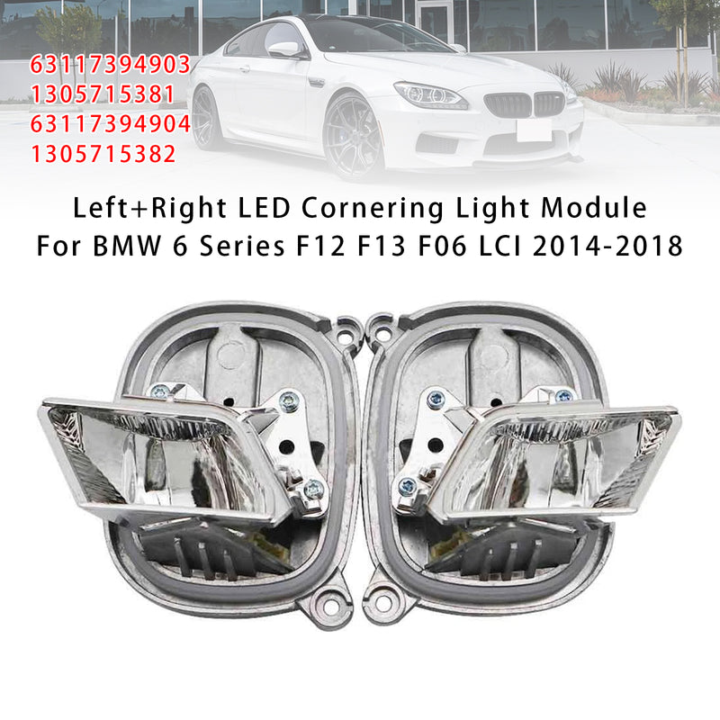 Left+Right LED Cornering Light Module For BMW 6 Series F12 F13 F06 LCI 2014-2018