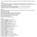 Transmission Master Rebuild Kit & Pulley W/ Belt JF015E RE0F11A 29T For MITSUBISHI