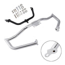Kit Crash Bar Engine Bumper & Fairing Bracket Chrome Fits For Glide Flht Flhx