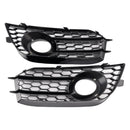 Front Bumper Honeycomb Fog Grille Cover For Audi A1 2010-2014 Black