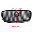XF-R Style Front Bumper Grill Grille Fit Jaguar XF 2012-2015 Gloss Black