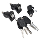 Right and Left Door Lock Kit + Bonnet + Cylinder + 4 Keys For Fiat Panda 85/104