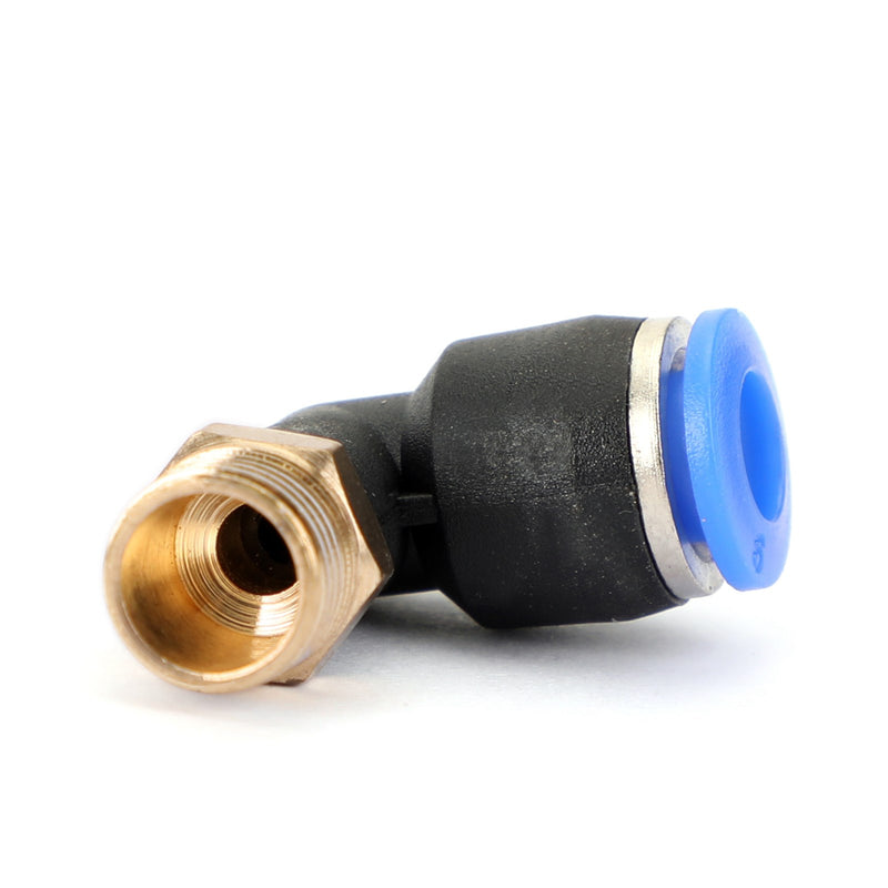 10Pcs Pneumatic 1/4" Tube X 1/8" Npt Male Swivel L Push To Connect Fitting