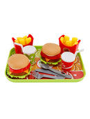 Hamburger Waffles Fries Drink Play Food Pretend Toy Kitchen Set Children Toy Set