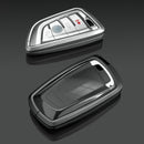 Aluminum Alloy TPU Black Car Key Case Cover With Buckle For BMW x3 x1 x5