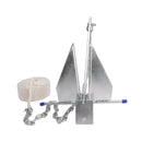 Kit Galvanized Boat Anchor 10Lbs Sliding Anchor & Chain & Rope Silver For Boat
