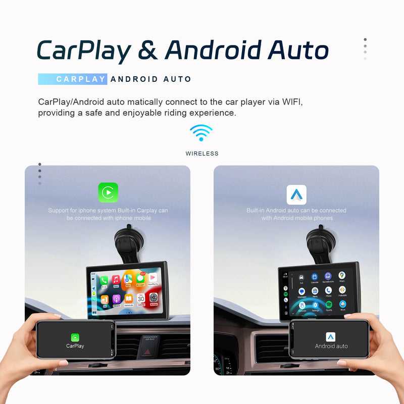 7-inch Full Touch Screen Apple CarPlay Horizontal Vertical Switching AHD Camera
