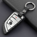 Leather Silicone Car Key Case Cover With Buckle For BMW