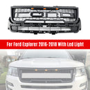 Front Upper Bumper Grille Grill Fit Ford Explorer 2016-2018 With Lights